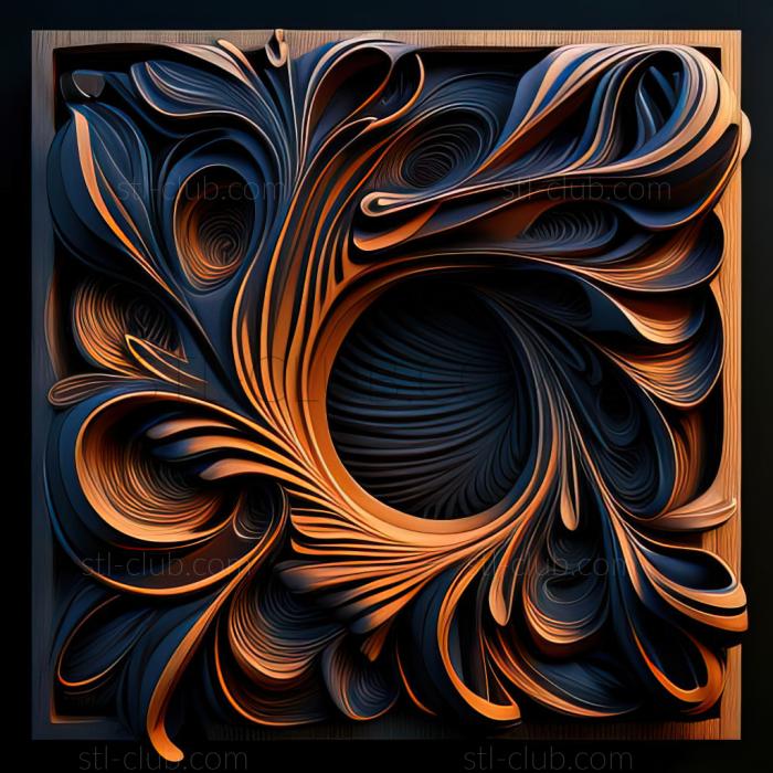 3D model st abstract painting (STL)